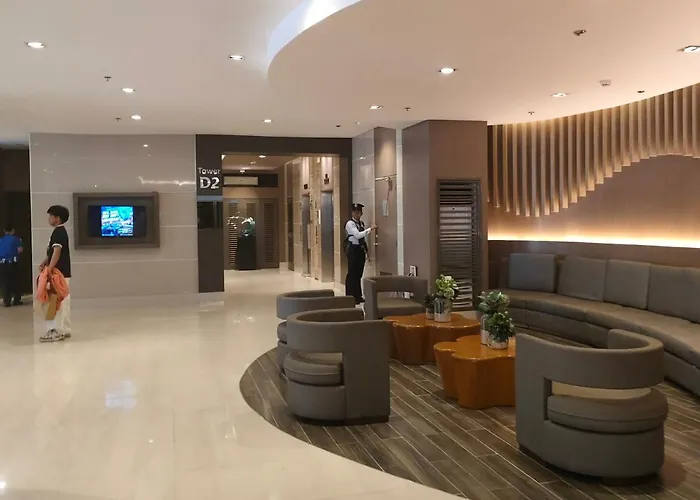 Shore Escape 2br Pool View Near Moa Smx & Naia T3 Appartement